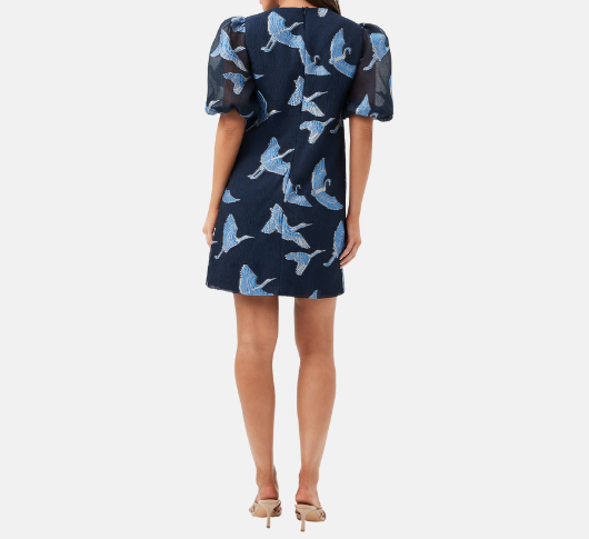 Trina Turk - Ringo Dress with Bird Print in Ink
