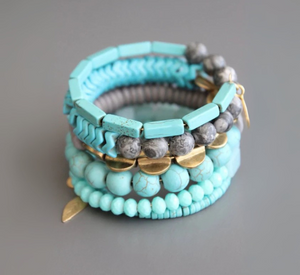 David Aubrey - Wrap Bracelet in Turquoise