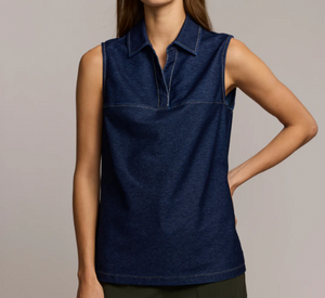 Hinson Wu - Knit Denim Sleeveless Top in Dark Wash
