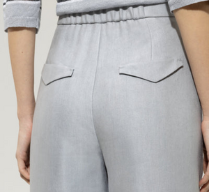 Luisa Cerano - Wide-Leg Pants in Silver Grey