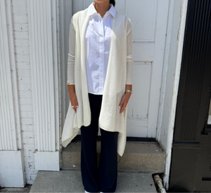 CORTLAND PARK - Cashmere Long Sleeve Wrap in Snow