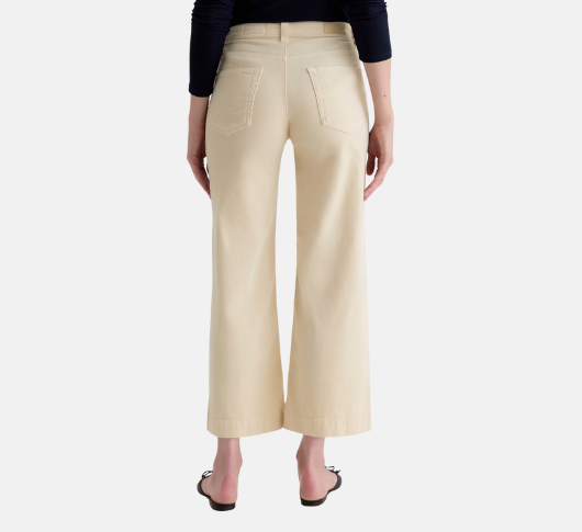 AG Jeans - Saige Wide Leg Crop Corduroy Pant in Opal Stone