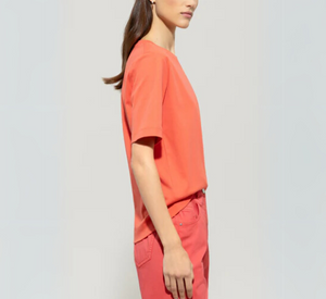 Luisa Cerano - Basic Short Sleeve T-Shirt in Hibiscus