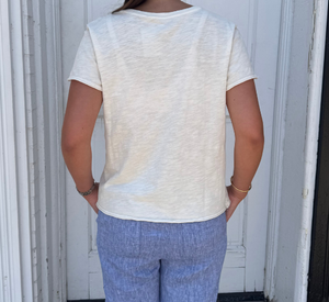 ELLIOT LAUREN - Lightweight Boxy Cotton T-shirt in Ivory