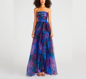
            
                Load image into Gallery viewer, Theia - Dorian Strapless Gown in Twilight
            
        