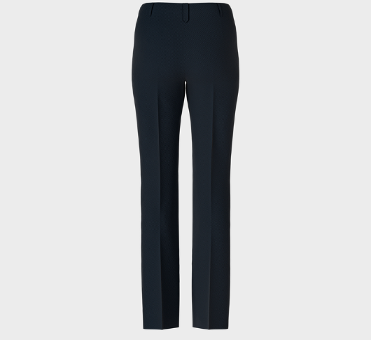 Marc Cain - Graphic Booster Feminine-Cut Frederica Pants in Midnight Blue