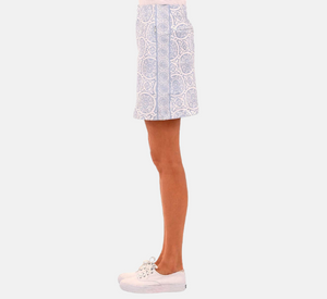 Gretchen Scott - Patterned Skort in Whisper White and Periwinkle