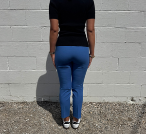 VIA MASINI 80 - Cropped Cotton Pant in Blue