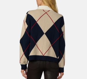 Joe's Jeans - Argyle Collared Sweater in Navy Multi