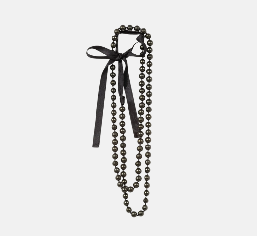 Luisa Cerano - Pearl Necklace with Bow Ribbon