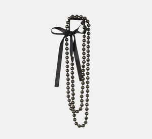 Luisa Cerano - Pearl Necklace with Bow Ribbon