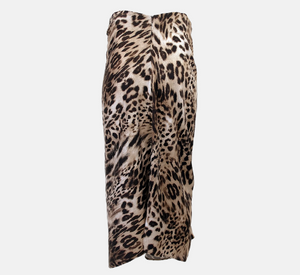Theo - Danae Ruched Skirt in Leopard