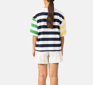 Saint James - Drop Shoulder Striped Oversize Tee in Multicolor
