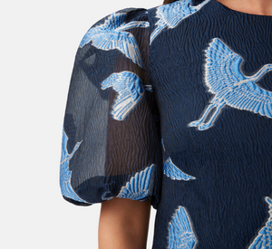 Trina Turk - Ringo Dress with Bird Print in Ink