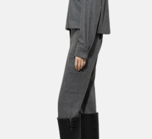 Luisa Cerano - Flannel Cargo Pants in Grey