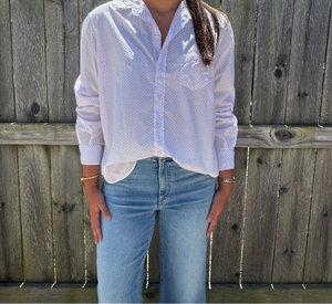 FRANK & EILEEN - Eileen Polka Dot Button Down in Pink