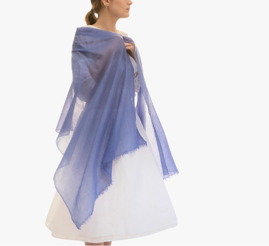 Cashmere Whisper Scarf in New Blue