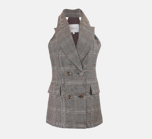 Theo - Eudora Sequined Vest in Koffee