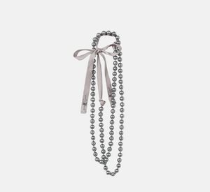 Luisa Cerano - Pearl Necklace with Bow Ribbon