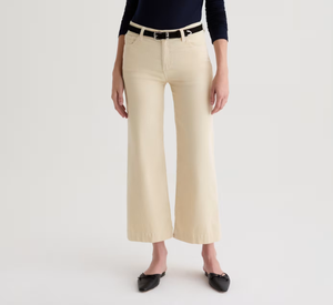 AG Jeans - Saige Wide Leg Crop Corduroy Pant in Opal Stone