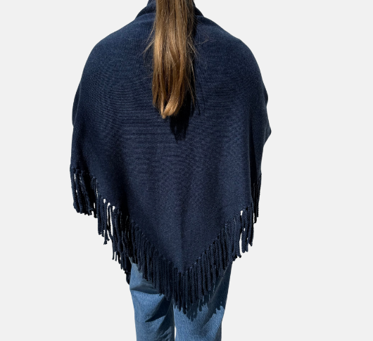 Repeat - Fringe Scarf in Navy