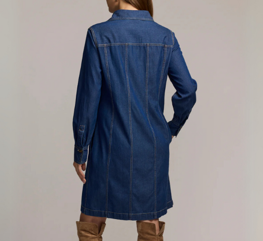 HINSON WU - Sabrina Long Sleeve Dress in Dark Wash
