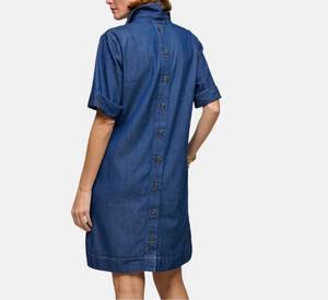 Hinson Wu - Aileen Short Sleeve Denim Dress in Dark Wash