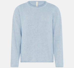 Skovhuus - Cotton Roll Neck and Hem in Pale Blue