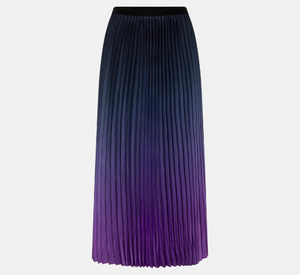 Alquema - Boxy Ombre Accordion Skirt in Blue Lavender