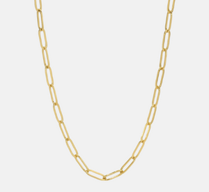 Leeada Jewelry - Abigail Oval Link Chain Necklace in Gold