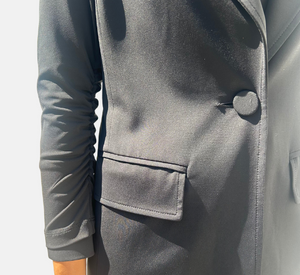 Iris - Jersey One-Button Jacket in Black