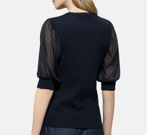 Luisa Cerano - Knit Top in Dark Blue
