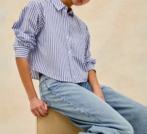 RAILS - Ramy Modern Button Down Shirt in Mariner White Stripe