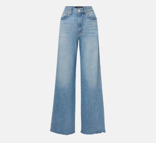 Veronica Beard - Kasey Mid Rise Wide-Leg Jeans in Dusted