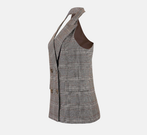 Theo - Eudora Sequined Vest in Koffee