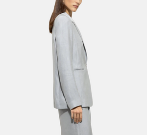 Luisa Cerano - Boyfriend Lined Blazer in Silver Grey