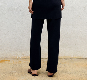 SITA MURT - Knit Wide Leg Trouser in Black