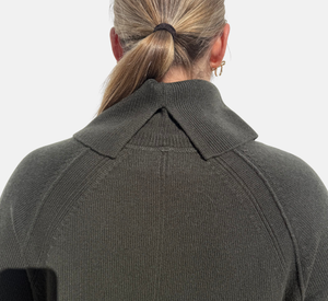 Repeat - Tunic Peter Pan Collar Sweater in Khaki