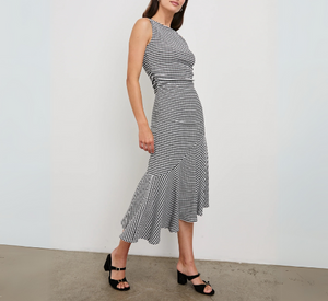 RAILS - Daija Asymmetrical Hem Detailed Dress in Black Gingham