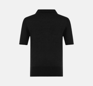 Theo - Nomia Short Sleeve Polo Tee in Black