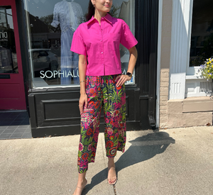Trina Turk - Estella Floral Pattern Cropped Pant in Multicolor