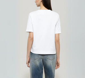 Luisa Cerano - Basic Short Sleeve T-Shirt in Bleached White