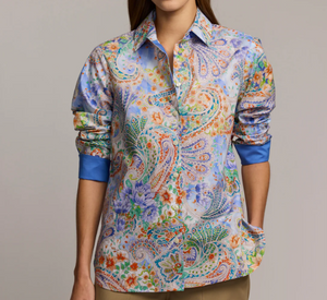 Hinson Wu - Margot Long Sleeve Button-Up Blouse in Paisley