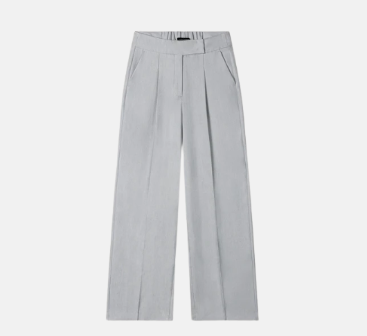 Luisa Cerano - Wide-Leg Pants in Silver Grey