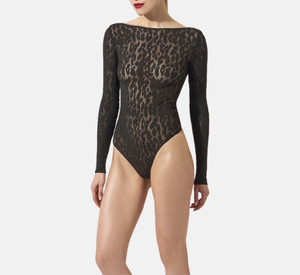 Wolford - Leo String Bodysuit in Black