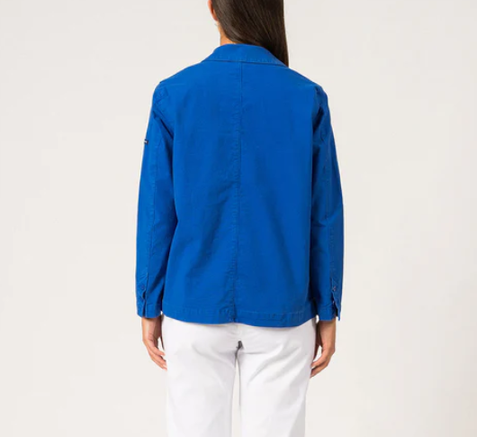 Saint James - Workwear Jacket with Patch Pockets in Royal Blue