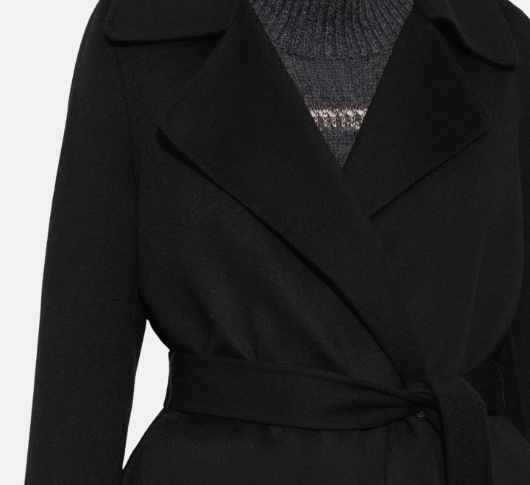 Luisa Cerano - Double Face Cashwool Coat in Black