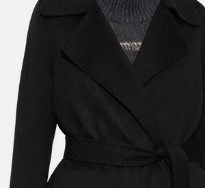 Luisa Cerano - Double Face Cashwool Coat in Black