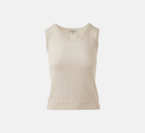 Kinross Cashmere – Scoop-neck Tank in Oat