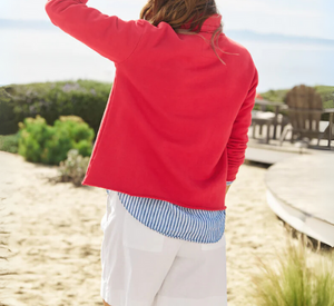 FRANK & EILEEN - Patrick Popover Henley in Red
